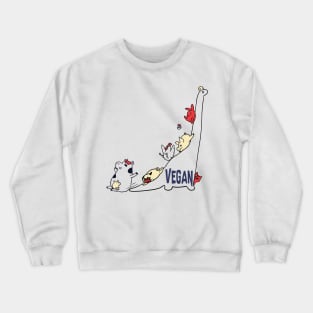 Brontosaurus and Vegan Friends Crewneck Sweatshirt